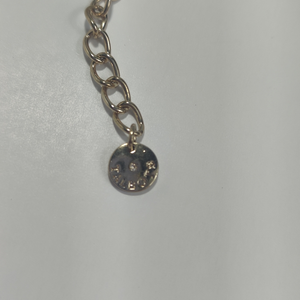 Talbots Flower Rhinestone Statement Necklace Crea… - image 7